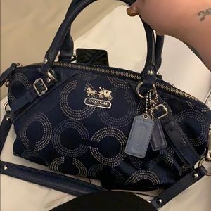 COACH SIGNATURE BLUE HANDBAG